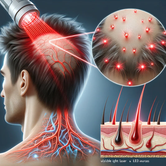 The growth of human scalp hair mediated by visible red light laser and LED sources in males