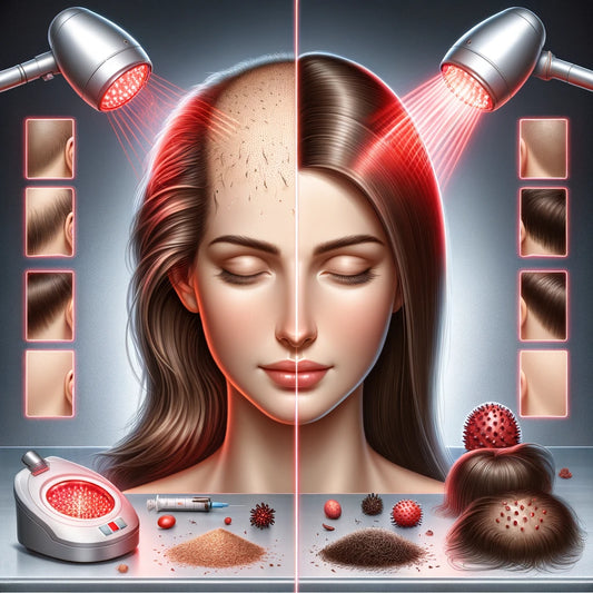 The growth of human scalp hair in females using visible red light laser and LED sources